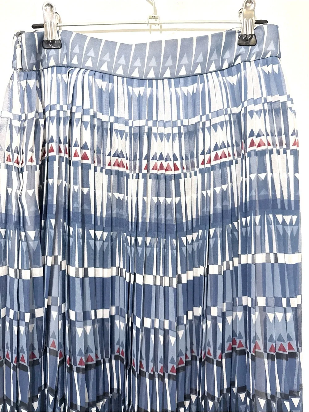 kate spade Blue Ombre Pleated Midi Skirt